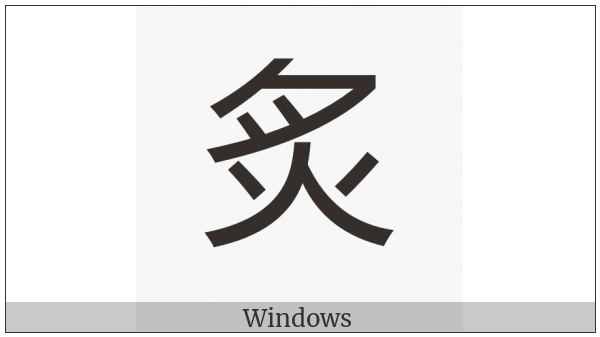 Cjk Compatibility Ideograph-F9Fb on various operating systems