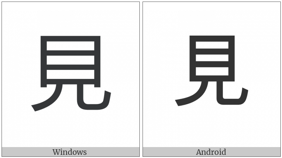 Cjk Compatibility Ideograph-Fa0A on various operating systems