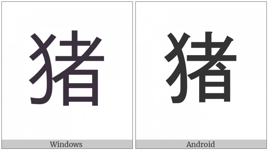 Cjk Compatibility Ideograph-Fa16 on various operating systems