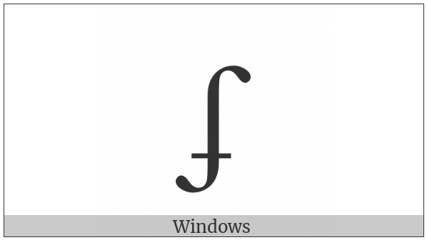 Latin Small Letter Dotless J With Stroke And Hook on various operating systems