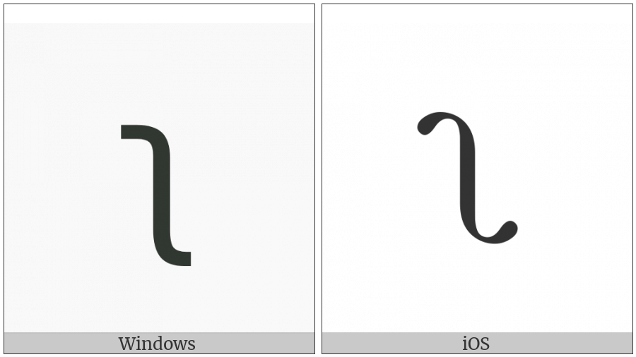 Latin Small Letter Squat Reversed Esh on various operating systems