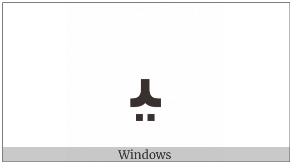 Arabic Letter Farsi Yeh Medial Form on various operating systems