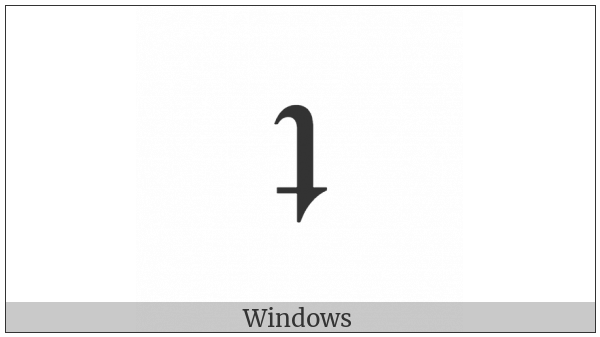 Latin Small Letter Turned T on various operating systems
