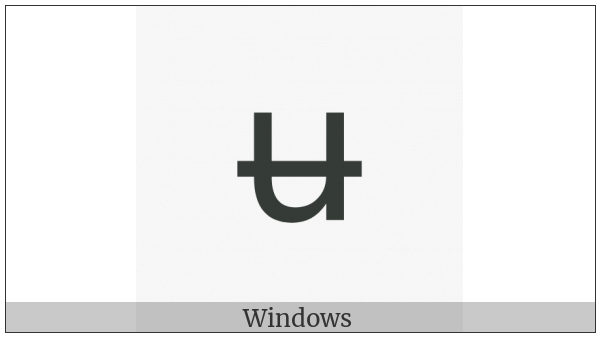Latin Small Letter U Bar on various operating systems