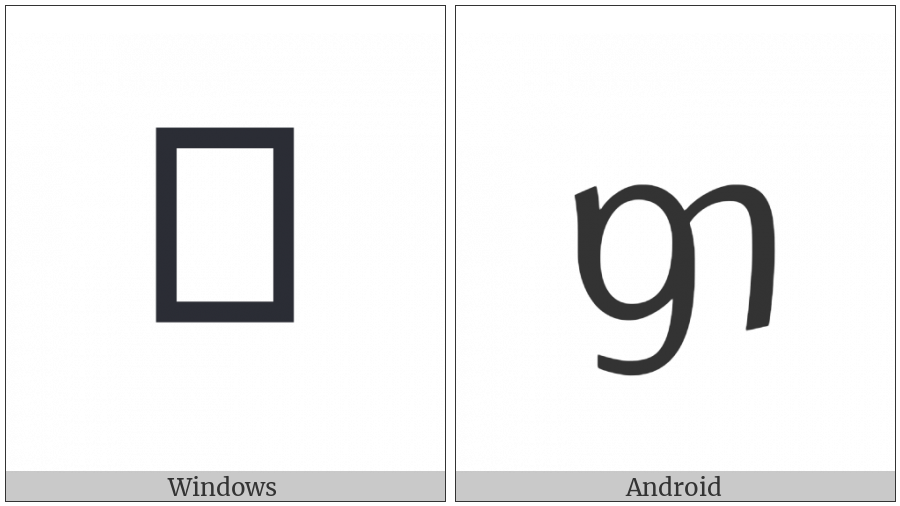 Tai Le Letter Ha on various operating systems