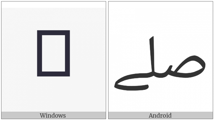 Arabic Ligature Salla Used As Koranic Stop Sign Isolated Form on various operating systems