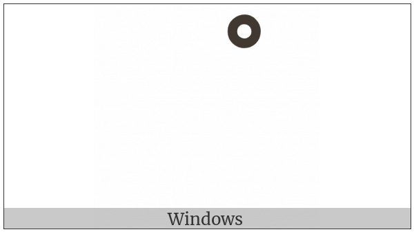 Presentation Form For Vertical Ideographic Full Stop on various operating systems