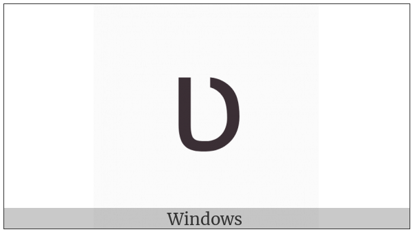 Latin Small Letter V With Hook on various operating systems