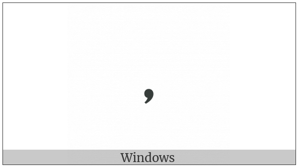 Small Comma on various operating systems