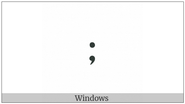 Small Semicolon on various operating systems
