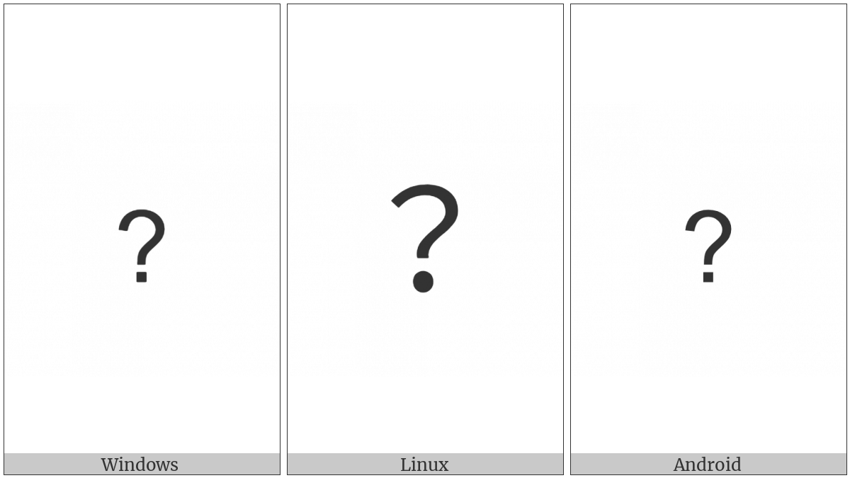 Small Question Mark on various operating systems