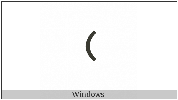 Small Left Parenthesis on various operating systems