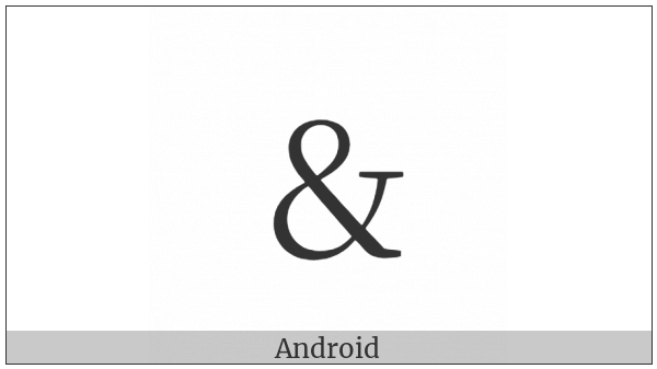 Small Ampersand on various operating systems