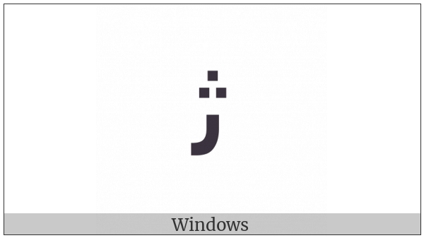 Arabic Letter Theh Initial Form on various operating systems