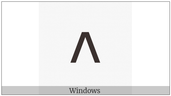 Latin Small Letter Turned V on various operating systems