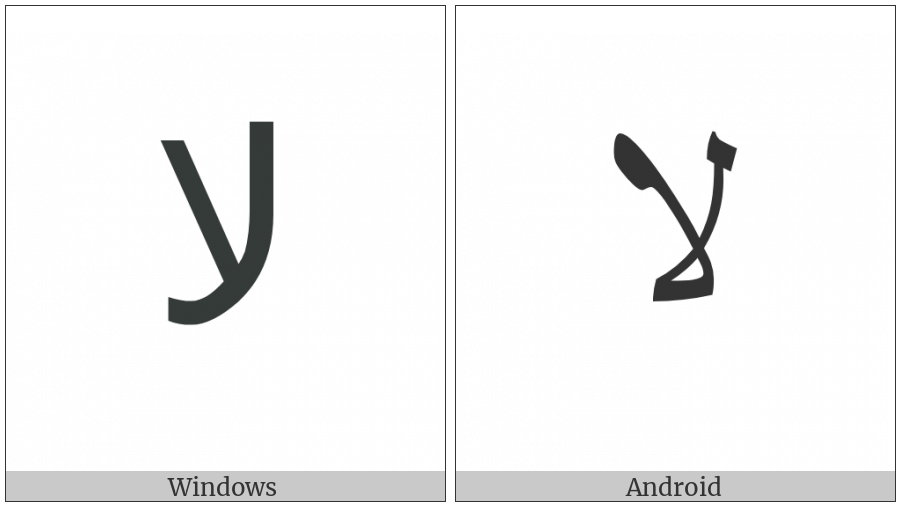 Arabic Ligature Lam With Alef Isolated Form on various operating systems