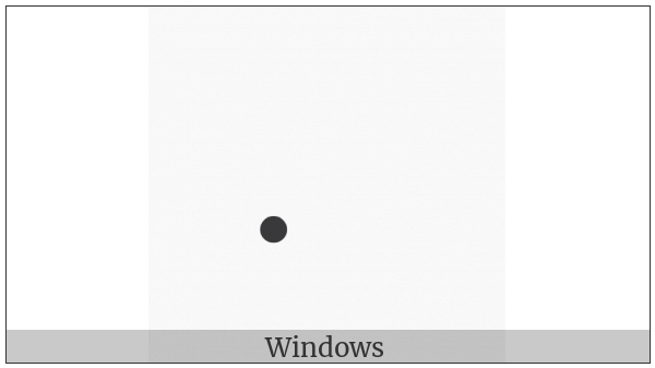 Fullwidth Full Stop on various operating systems