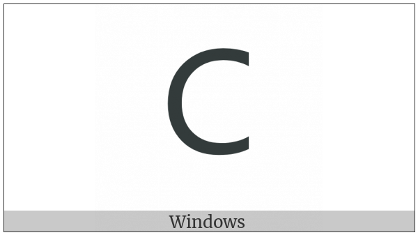 Fullwidth Latin Capital Letter C on various operating systems