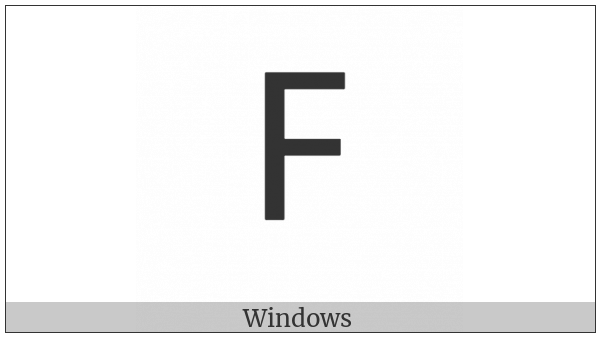 Fullwidth Latin Capital Letter F on various operating systems