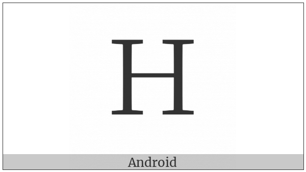 Fullwidth Latin Capital Letter H on various operating systems