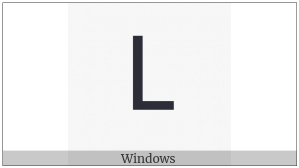 Fullwidth Latin Capital Letter L on various operating systems