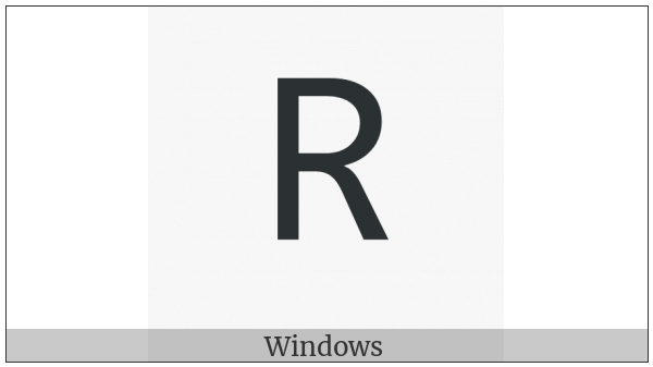 Fullwidth Latin Capital Letter R on various operating systems