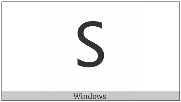 Fullwidth Latin Capital Letter S on various operating systems