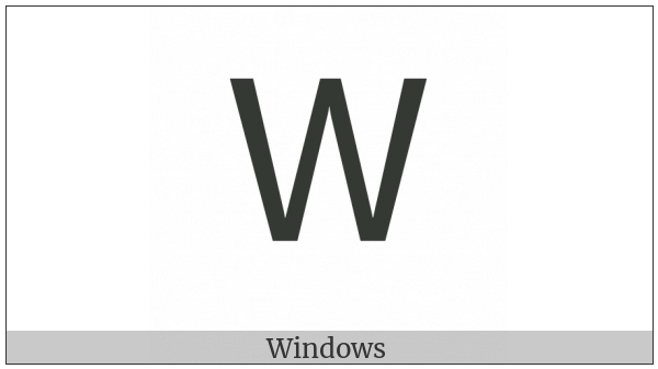 Fullwidth Latin Capital Letter W on various operating systems
