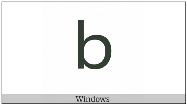 Fullwidth Latin Small Letter B on various operating systems