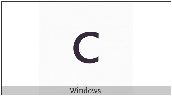 Fullwidth Latin Small Letter C on various operating systems