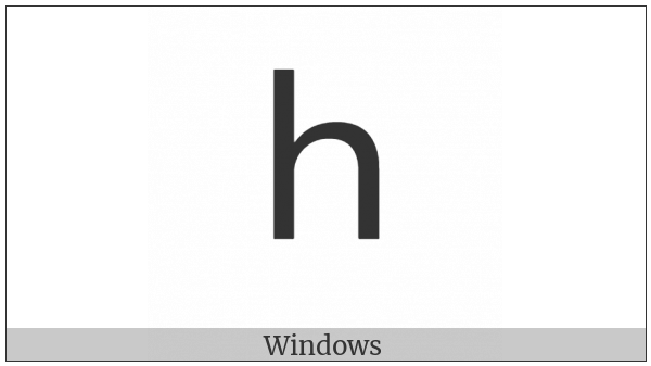 Fullwidth Latin Small Letter H on various operating systems