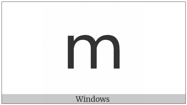 Fullwidth Latin Small Letter M on various operating systems