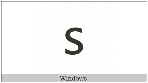 Fullwidth Latin Small Letter S on various operating systems