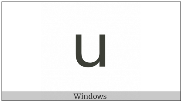 Fullwidth Latin Small Letter U on various operating systems