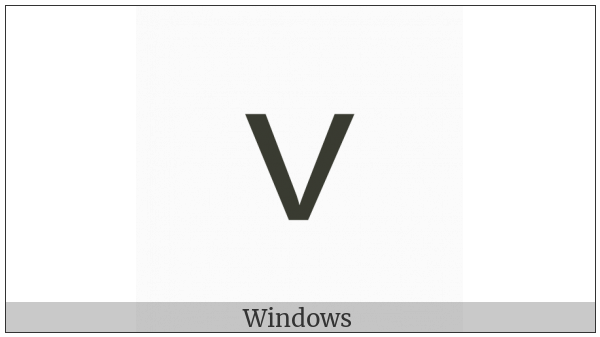 Fullwidth Latin Small Letter V on various operating systems