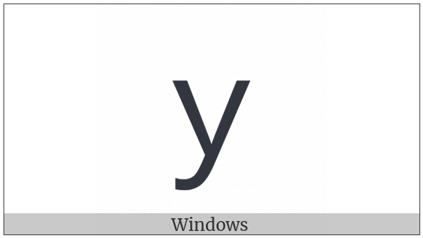 Fullwidth Latin Small Letter Y on various operating systems