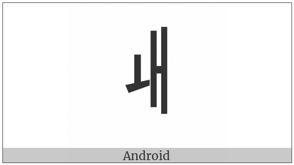 Halfwidth Hangul Letter Wae on various operating systems