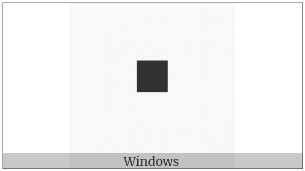 Halfwidth Black Square on various operating systems