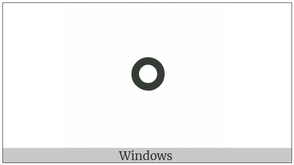 Halfwidth White Circle on various operating systems