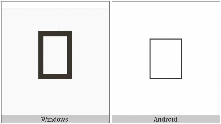 Linear B Syllable B046 Je on various operating systems