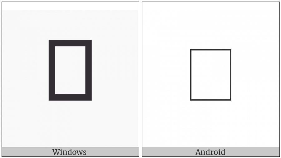 Linear B Syllable B006 Na on various operating systems