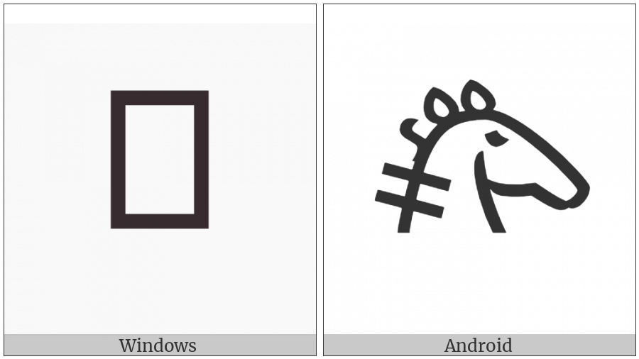 Linear B Ideogram B105M Stallion on various operating systems