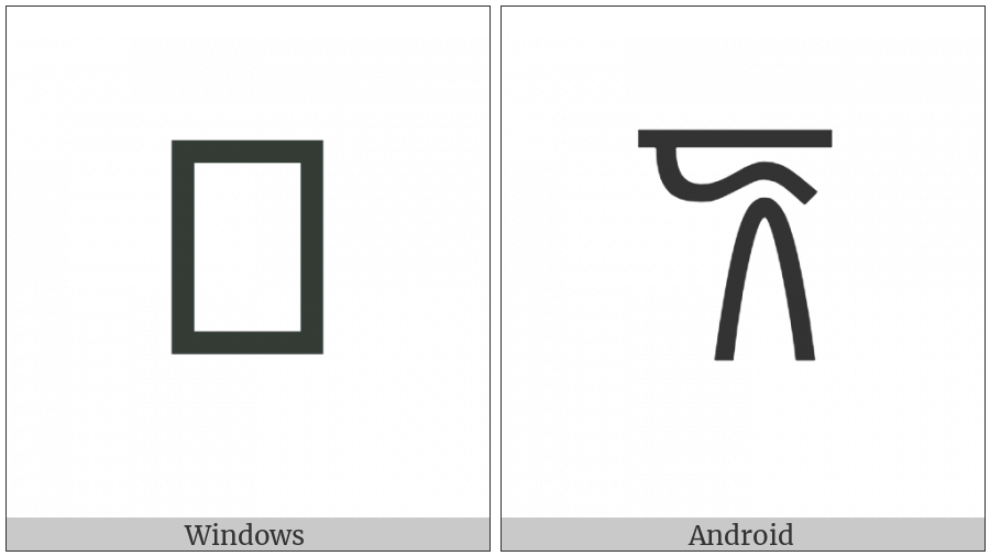 Linear B Ideogram B106F Ewe on various operating systems