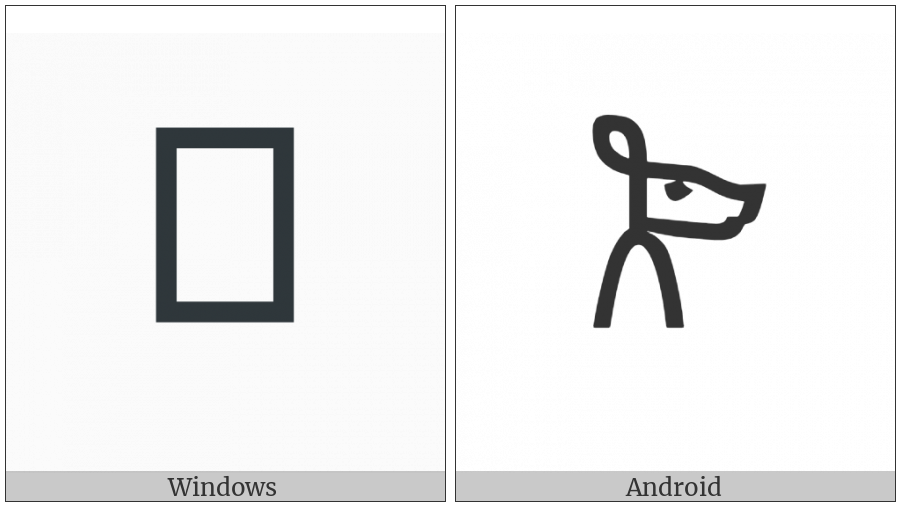 Linear B Ideogram B108F Sow on various operating systems