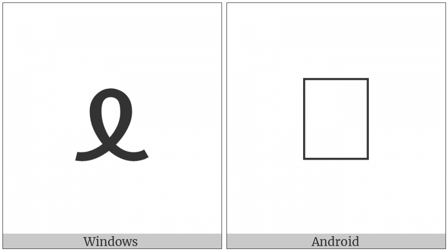 New Tai Lue Vowel Sign Oa on various operating systems