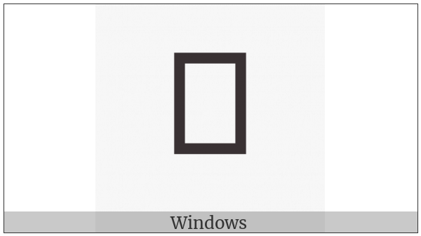 Lycian Letter A on various operating systems