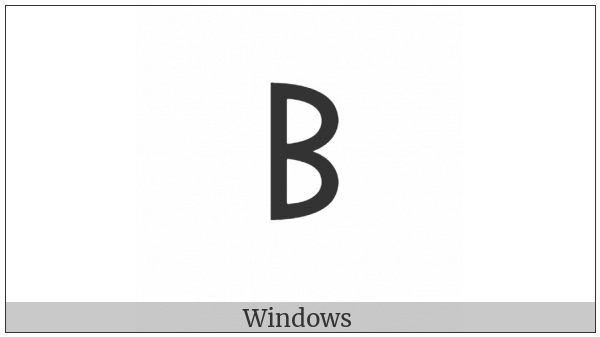 Old Italic Letter Be on various operating systems