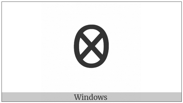 Old Italic Letter The on various operating systems