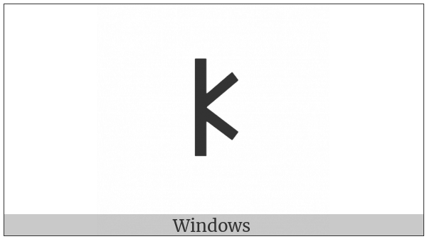 Old Italic Letter Ka on various operating systems