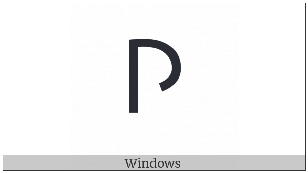 Old Italic Letter Pe on various operating systems